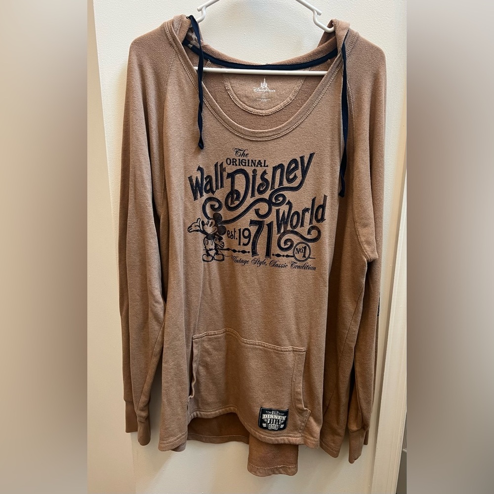 Disney Parks Brown Long Sleeve Hoodie Womens Size XXL
